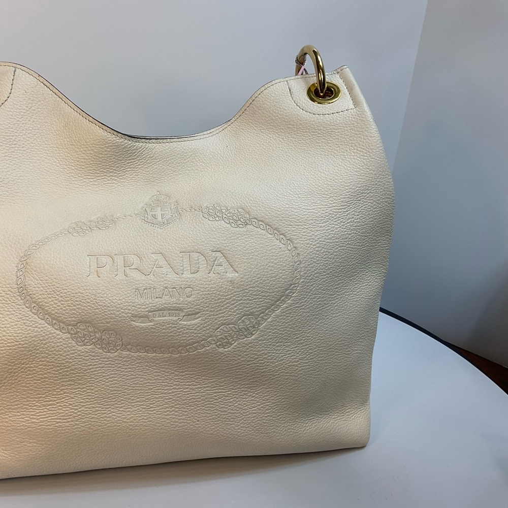 Prada Vitella Phenix Cream Hobo Bag - Picture 9 of 9